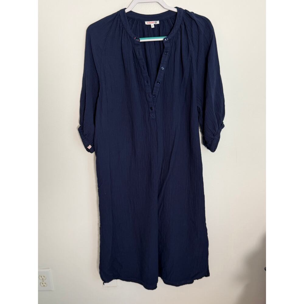 Sundry Navy Gauze Midi dress size medium